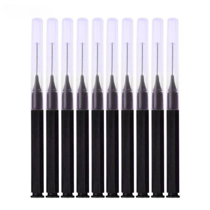 Lot de 10 mini brosses à sourcils